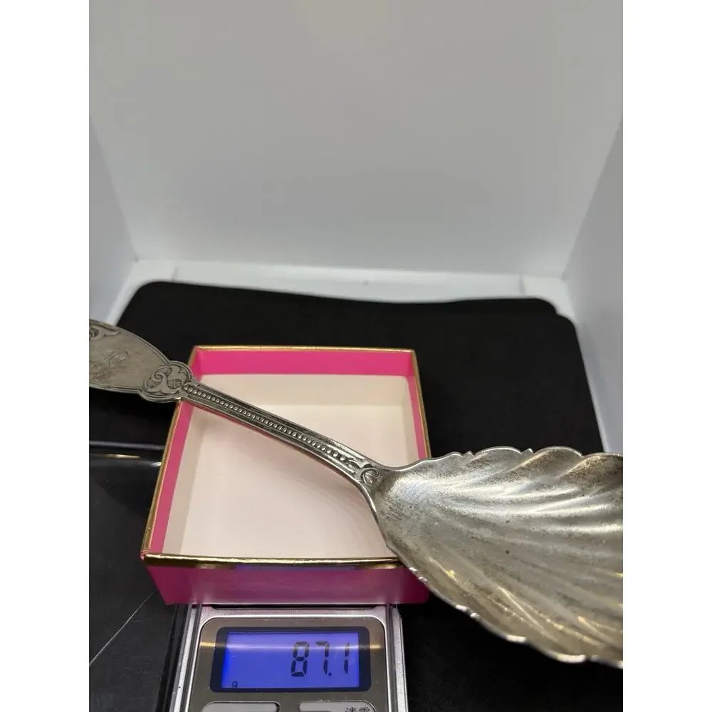 Tiffany & Co Henry Hebbard Antique Coin Silver Oriental Pattern Serving Spoon